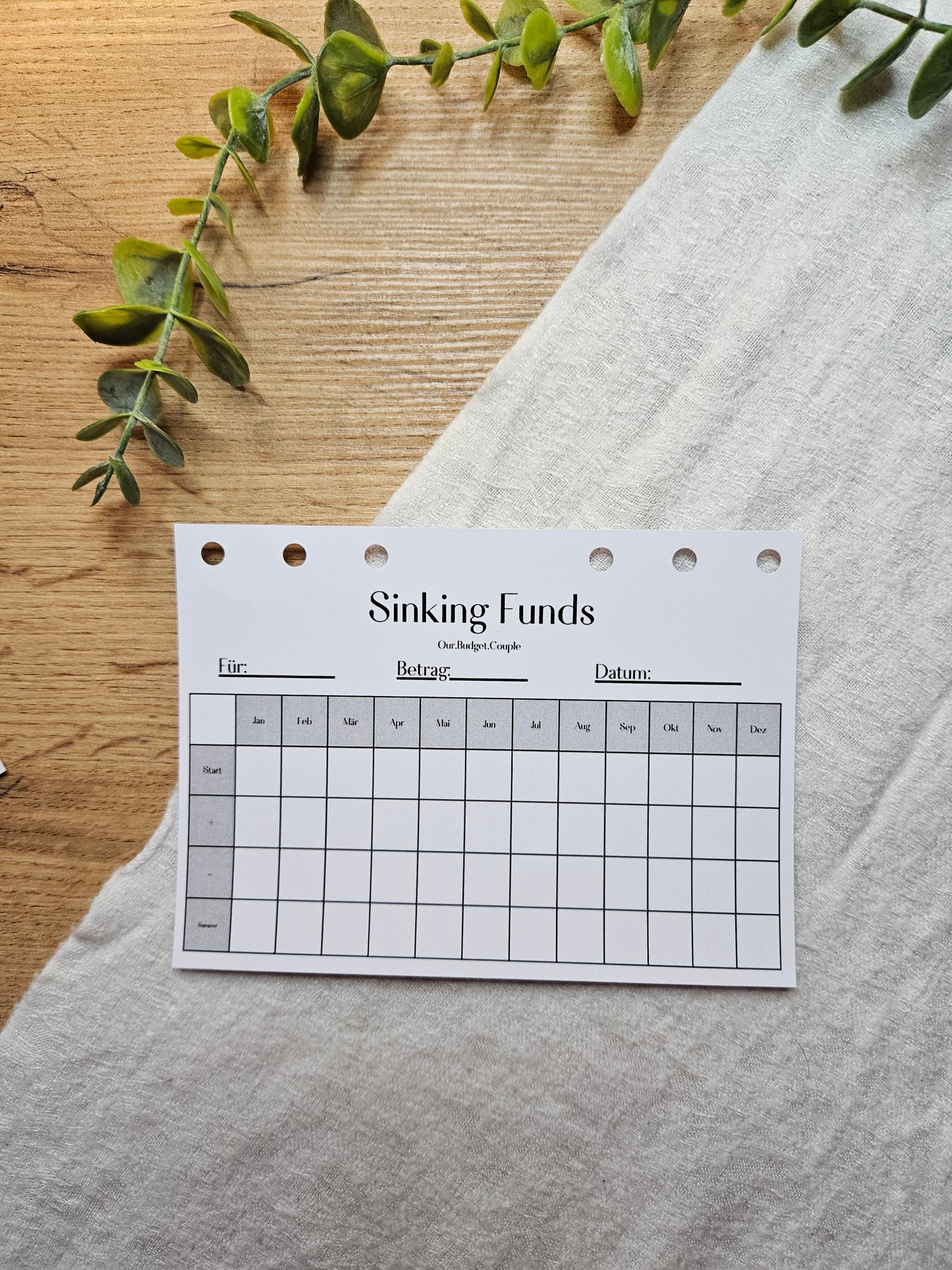 Sinking Funds Tracker Natur