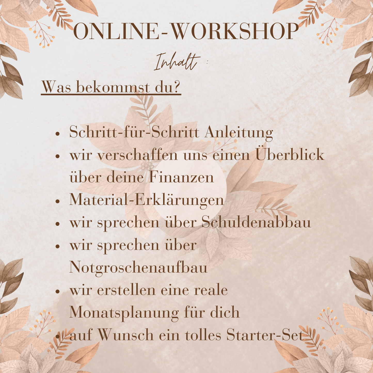 Online-Workshop