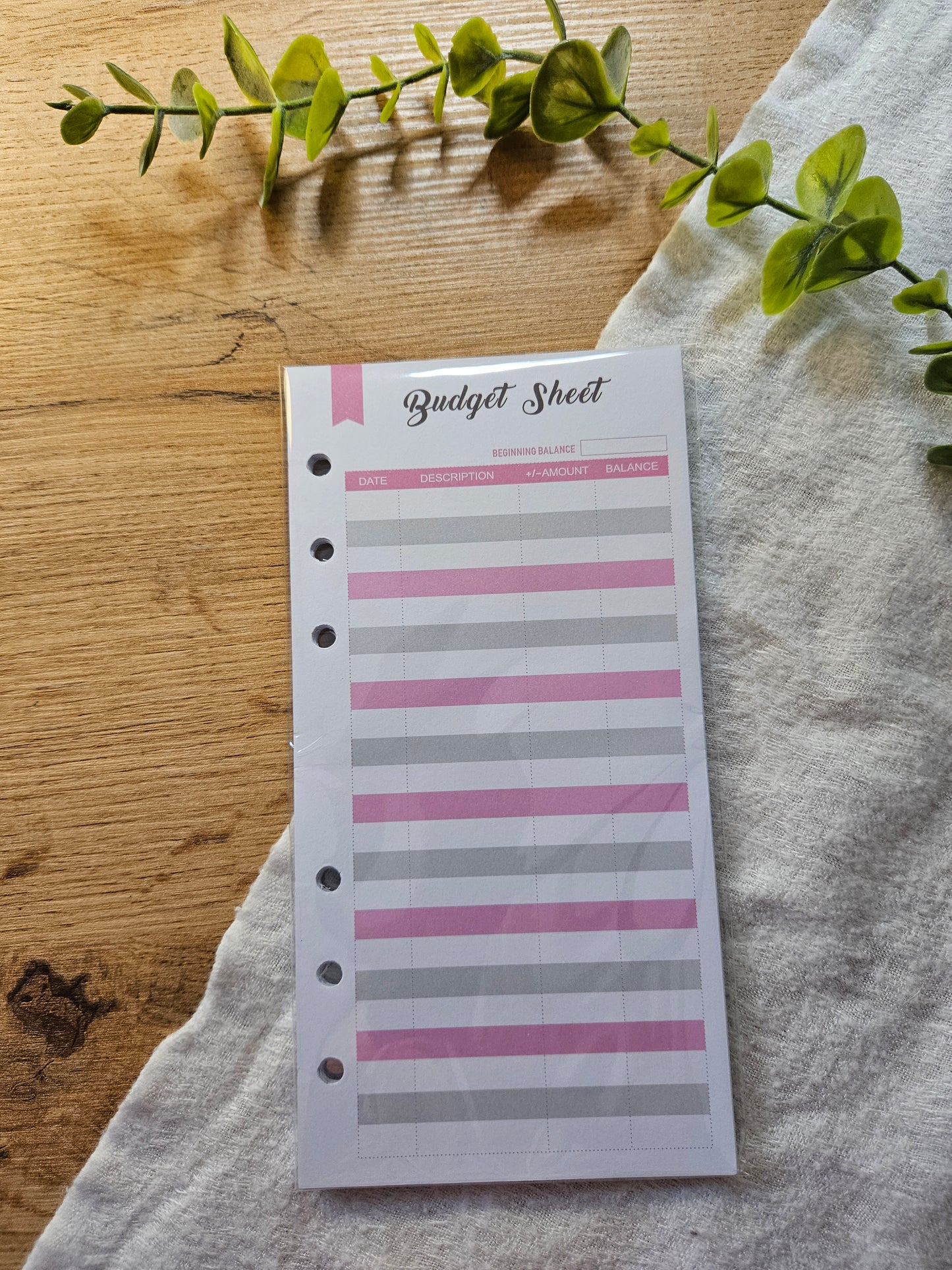 Budget Sheet Bunt Set Beidseitig bedruckt