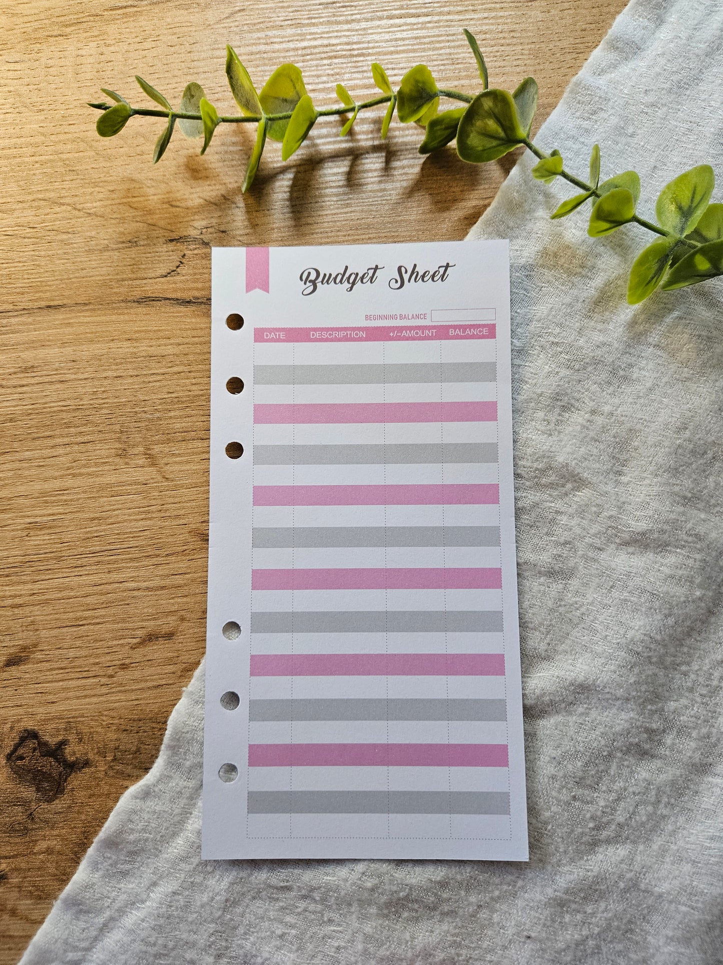 Budget Sheet Bunt Set Beidseitig bedruckt